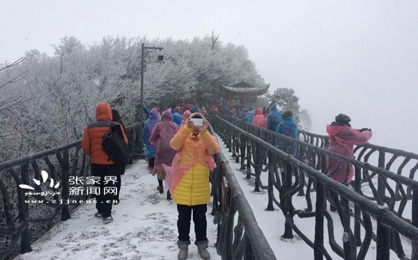 偶遇新春雪，游人欣喜不已 丁云娟攝_副本.jpg